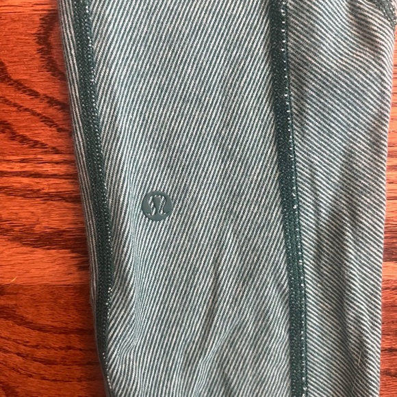 Lululemon Wunder Under Pant Leggings Wee Stripe Heathered Teal - Picture 2 of 8